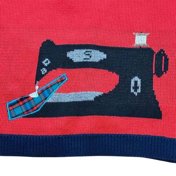 VTG Sweater Loft Women’s Knit Cardigan Sweater Sewing Seamstress Patchwork Small - Picture 16 of 16